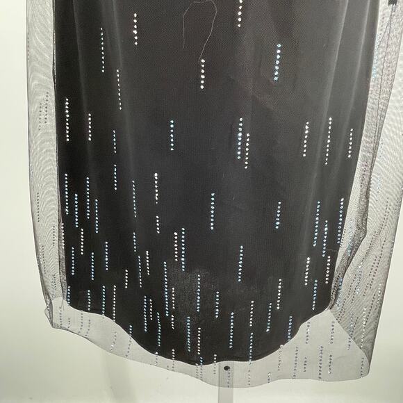 Blondie Nites by Stacey Sklar Black 2 Pc Rhinestone Retro Cocktail Party Dress 7 - Picture 4 of 8